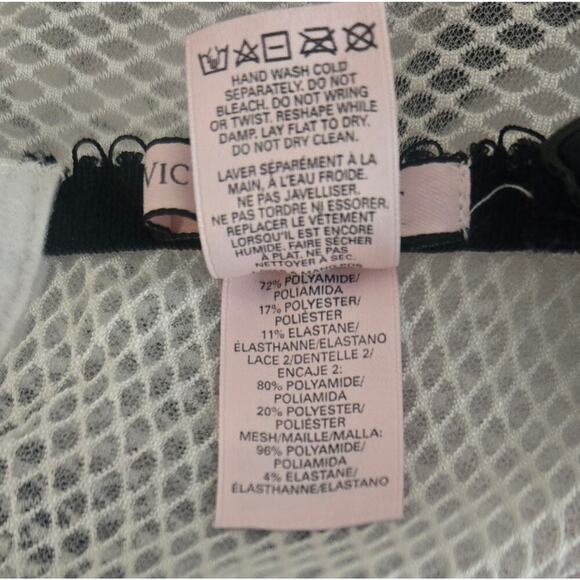 Victoria's Secret Black & White Laced Fitted Blouse/Corset/Bustier 36C - Picture 7 of 10